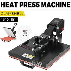 15X15 Digital Clamshell T-shirt Heat Press Machine Sublimation Transfer LED