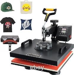 15X15 Heat Press Machine 2 in 1 for T Shirts and Hats, Swing Away T Shirt Press