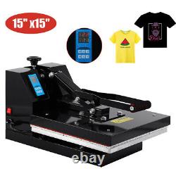 15X15 Heat Press Machine Digital Clamshell T-Shirt Sublimation Transfer
