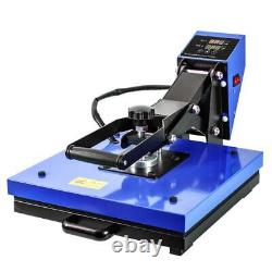15X15 IN DIY T-shirt Heat Press Machine Digital LCD Sublimation Transfer Blue