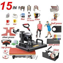 15 In 1 Combo Multifunctional Sublimation Heat Press Machine T Shirt Heat