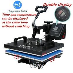 15 In 1 Double Display Sublimation Heat Press Machine T Shirt Heat Printer Cap