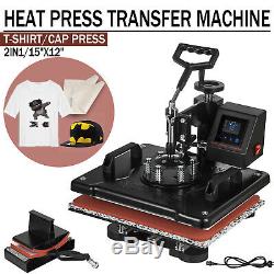 15 x 12 Digital Clamshell Heat Press Machine Transfer Sublimation T-shirt Hat