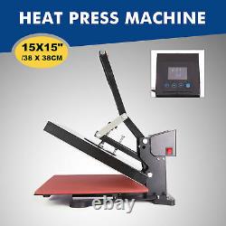 15 x 15 Clamshell Heat Press Machine DIY T-shirt Sublimation Digital