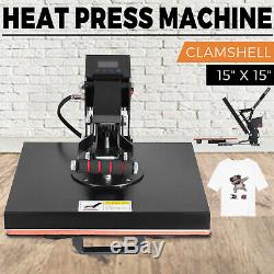 15 x 15 Clamshell Heat Press Machine DIY T-shirt Sublimation Digital Transfer