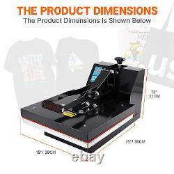 15 x 15 Digital Clamshell Heat Press Transfer T-Shirt Sublimation Press Machine