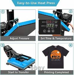 15 x 15 Digital Heat Press Transfer T-Shirt Sublimation Press Machine DIY