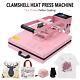 15 X 15 Heat Press Machine Clamshell Printer Transfer For Diy T-shirt Pink
