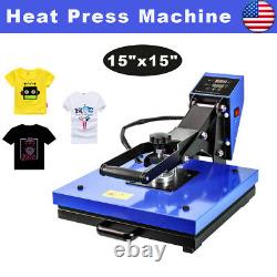 15 x 15 Heat Press Machine T-shirt Clamshell Sublimation DIY Digital Transfer