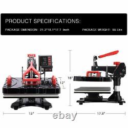 15x12 11 IN 1 Combo T-Shirt Heat Press Transfer Machine Sublimation Swing Away