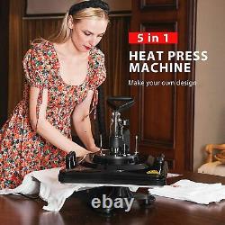 15x12 5 IN 1 Swing Away Combo T-Shirt Heat Press Transfer Machine Sublimation