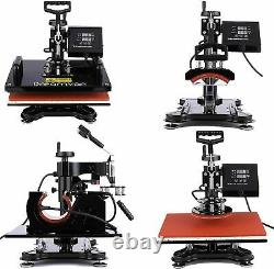 15x12 5 in 1 Combo Heat Press Transfer Machine Sublimation Swing DIY T-shirts/