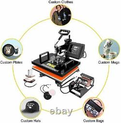 15x12 5 in 1 Combo Heat Press Transfer Machine Sublimation Swing DIY T-shirts/