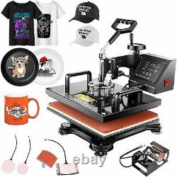 15x12 5 in 1 Combo Heat Press Transfer Machine Sublimation Swing DIY T-shirts/