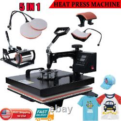 15x12 5 in 1 T-Shirt Heat Press Machine Digital Transfer Sublimation Plate Mug