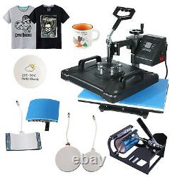 15x12 Combo 5in1 Heat Press Sublimation Transfer Machine Swing Away T-Shirt US