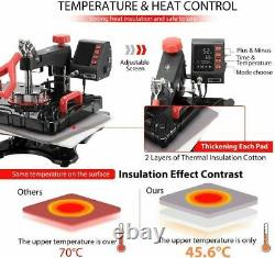 15x12 T-Shirt Heat Press Transfer 6 in1 Combo Swing Away Sublimation Mug Plate