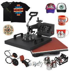 15x158in1 Heat Press Machine Digital Transfer Sublimation T-Shirt Mug Cap