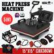 15x15 5in1 Combo T-shirt Heat Press Machine Pressing Clamshell Press Hot