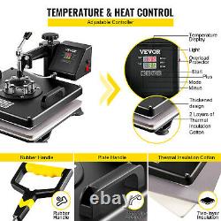 15x15 5IN1 Combo T-Shirt Heat Press Transfer 1100W Swing Away Digital ON SALE