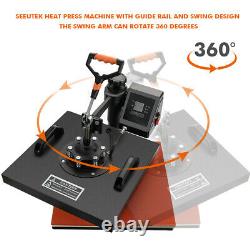 15x15 5IN1 Combo T-Shirt Heat Press Transfer Machine Sublimation Printer USA