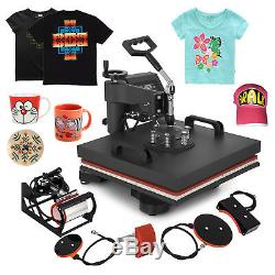 15x15 5IN1 T-Shirt Heat Press Transfer Kit Multifunctional Digital Swing Away