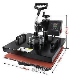 15x15 5 IN 1 T-Shirt Heat Press Combo Transfer Machine Sublimation Swing Away