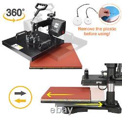 15x15 5 IN 1 T-Shirt Heat Press Combo Transfer Machine Sublimation Swing Away