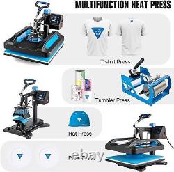 15x15 5 in1 T-Shirt Heat Press Machine Transfer Sublimation Mug Hat Plate