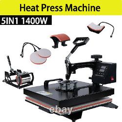 15x15 5 in 1 Heat Press Machine Transfer Sublimation T-Shirt Mug Plate Hat