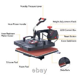 15x15 5 in 1 T-Shirt Heat Press Machine Transfer Sublimation Mug Hat Plate More