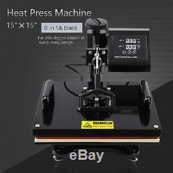 15x15 6IN1 Combo T-Shirt Heat Press Machine Digital Transfer Sublimation Mug