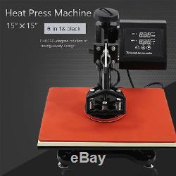 15x15 6IN1 Combo T-Shirt Heat Press Machine Digital Transfer Sublimation Mug