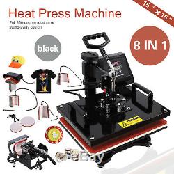 15x15 8IN1 Combo T-Shirt Heat Press Machine Digital Transfer Sublimation Mug
