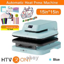 15x15 Auto Heat Press Machine Digital Transfer Sublimation Printer T-Shirt Hat