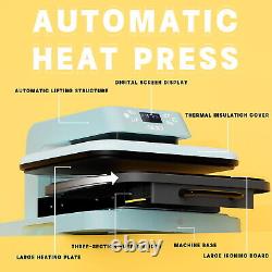 15x15 Auto Heat Press Machine Digital Transfer Sublimation Printer T-Shirt Hat