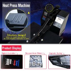 15x15 Clamshell Heat Press Machine Digital Sublimation Transfer T-shirt Clothes