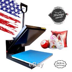 15x15 Clamshell Heat Press Machine Sublimation Transfer Printer DIY T-Shirt US