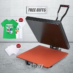 15x15 Clamshell Heat Press Machine w Transfer Sheets for T Shirts & More 1000W