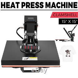 15x15 DIGITAL Heat Press Machine T-shirts HTV Transfer Sublimation Clamshell