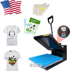 15x15 Digital Clamshell DIY T-Shirt Heat Press Machine Sublimation Transfer US