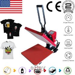 15x15 Digital Clamshell Heat Press Machine Sublimation Transfer DIY T-Shirt US