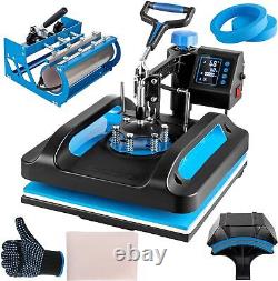 15x15 Heat Press Machine+30OZ Tumbler Press Sublimation T-shirt Mug Hat Plate