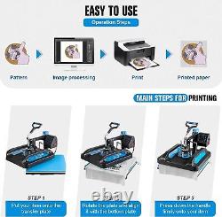 15x15 Heat Press Machine+30OZ Tumbler Press Sublimation T-shirt Mug Hat Plate