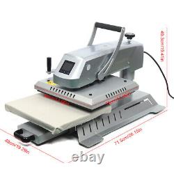 15x15 Heat Press Machine Auto Open Clamshell SWING AWAY Base T Shirt Heat Press