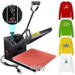 15x15 Heat Press Machine Clamshell Sublimation Transfer T-shirt Print LCD Timer