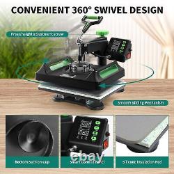 15x15 Heat Press Machine for T Shirts Pillow Dual-Tube Heating 360° Rotation