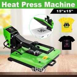 15x15 Shirt Heat Press Transfer Machine DIY T-shirt Sublimation Swing Away