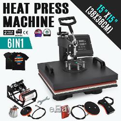 15x15 T-Shirt Heat Press Transfer 6IN1 Combo Multifunctional Machine Printer Pop