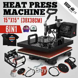 15x15 T-Shirt Heat Press Transfer 6IN1 Combo Printing Sublimation DIY Printer